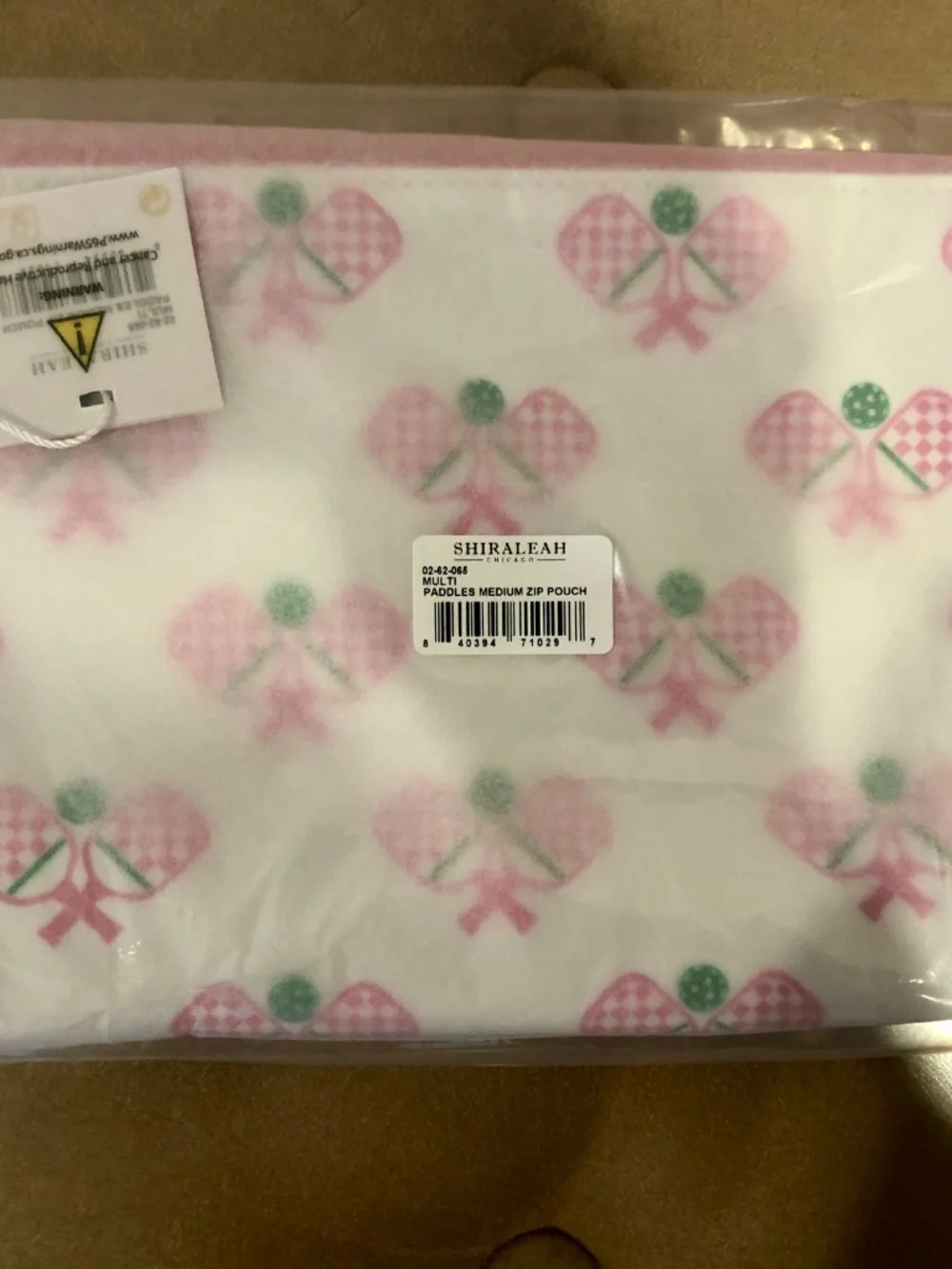 New Shiraleah Pickleball Paddles Medium Zip Pouch